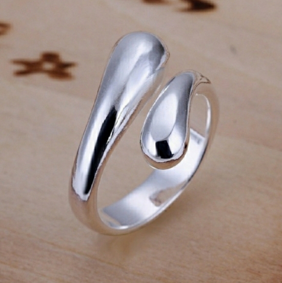 925 Sterling Silver Water Drop Tear Jewelry Set - Picture 3 of 7